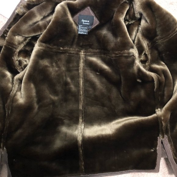 {Dennis Basso} Leather & Fur Coat - Picture 7 of 7